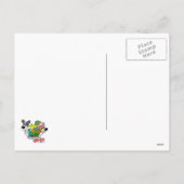 Kawaii Border Collie Christmas Briefkaart (bruin) (Achterkant)