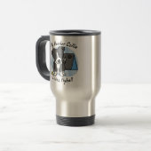 Kawaii Border Collie Flyball Travel Mug Reisbeker (Voorkant links)