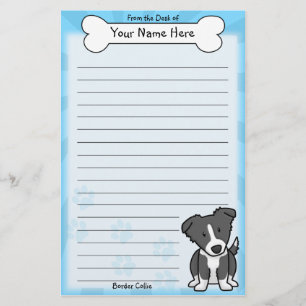 Kawaii Border Collie Stationery Briefpapier