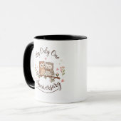 Kawaii bosuilen romantisch jubileumcadeau mok (Voorkant links)