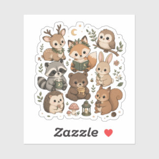 Kawaii Bosvrienden Stickerverzameling Sticker