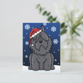 Kawaii Bouvier des Flandres Christmas Briefkaart (Staand voorkant)