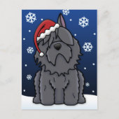 Kawaii Bouvier des Flandres Christmas Briefkaart (Voorkant)