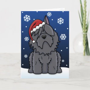 Kawaii Bouvier des Flandres kerstkaart Feestdagen Kaart