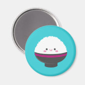 Kawaii Bowl van Rijstmagneet Magneet (Voorkant / Achterkant)