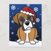 Kawaii Boxer Christmas Briefkaart (Voorkant)