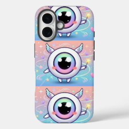 Kawaii Boze Oog met Magische Aura iPhone 16 Hoesje