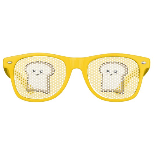 Kawaii Bread Retro Zonnebril (Voorkant)