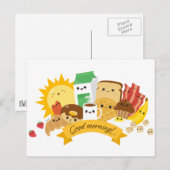 Kawaii Breakfast Briefkaart (Voorkant / Achterkant)