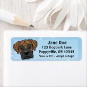 Kawaii Brindle Boxer Etiket (Insitu)