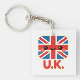 Kawaii Britse vlag – Schattige Brits ontwerp Sleutelhanger