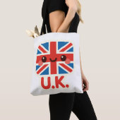 Kawaii Britse vlag – Schattige Brits ontwerp Tote Bag (Dichtbij)
