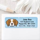 Kawaii Brittany Spaniel Etiket (Insitu)