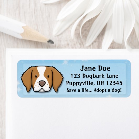 Kawaii Brittany Spaniel Etiket (Insitu)