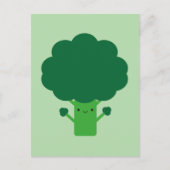 Kawaii Broccoli Briefkaart (Voorkant)