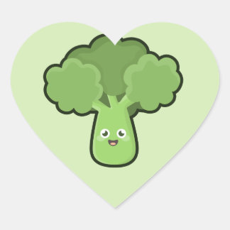 Kawaii Broccoli Hart Sticker