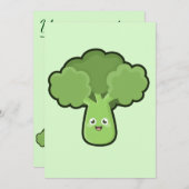 Kawaii Broccoli Kaart (Voorkant / Achterkant)