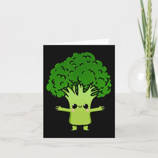 Kawaii Broccoli Kaart (Voorkant)