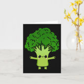 Kawaii Broccoli Kaart (Gele Bloem)