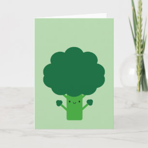 Kawaii Broccoli Kaart