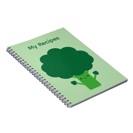 Kawaii Broccoli Notitieboek (Rechterzijde)