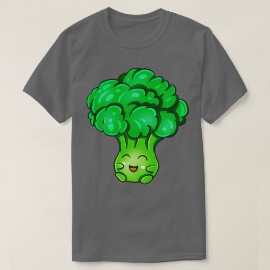 Kawaii Broccoli Schattigee Groenten Veggie Fun Foo T-shirt (Design voorkant)