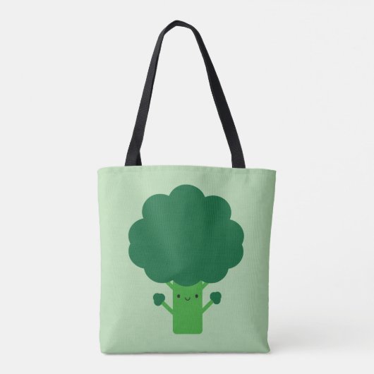 Kawaii Broccoli Tote Bag (Achterkant)