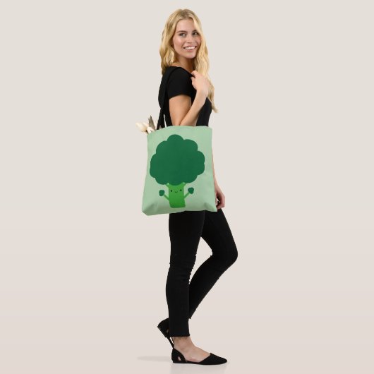 Kawaii Broccoli Tote Bag (Op model)