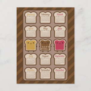 Kawaii Brood 2027 Kalender Briefkaart