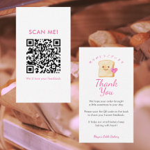 Kawaii Brood Roze Laat een Review achter QR Code