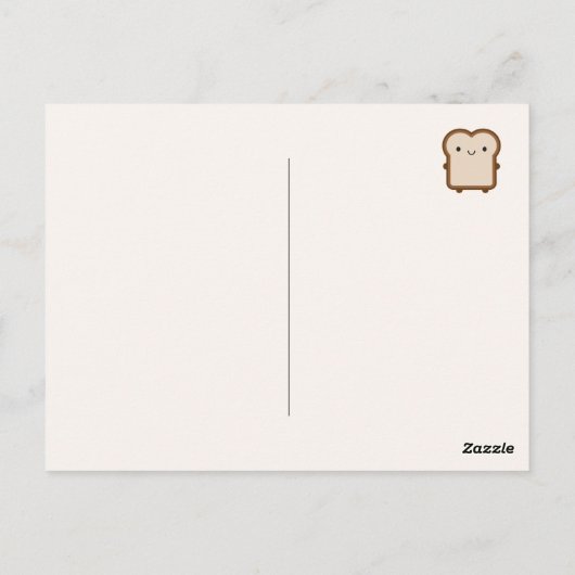 Kawaii Brood / Toast Briefkaart (Achterkant)