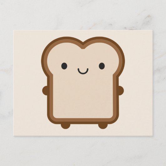 Kawaii Brood / Toast Briefkaart (Voorkant)