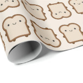 Kawaii Brood / Toast Cadeaupapier (Rol Hoek)