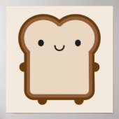 Kawaii Brood / Toast Poster (Voorkant)