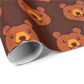 Kawaii Brown Beer Cadeaupapier (Rol Hoek)