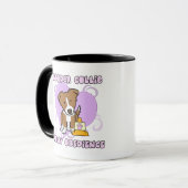 Kawaii Brown Border Collie Rally Obedience Mok (Voorkant links)