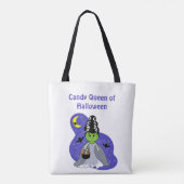 Kawaii Bruid van Frankenstein Halloween met Snoep Tote Bag (Achterkant)