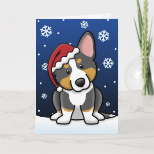 Kawaii BT Cardigan Welsh Corgi Christmas Card Feestdagen Kaart