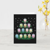 Kawaii Bubble Milk Tea Bo Tea Kerstboom Kaart (Gele Bloem)