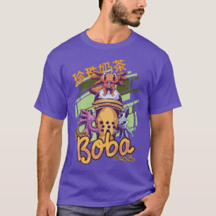 Kawaii Bubble Tea Axolotl Funny Boba Tea Premium T-shirt