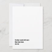 Kawaii Bubble Tea Birthday Party Invitation Kaart (Achterkant)