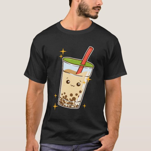 Kawaii Bubble Tea Boba Melk Thee Tapioca T-shirt (Voorkant)