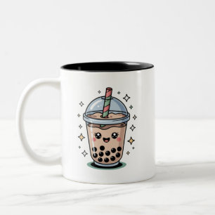 Kawaii Bubble Tea Cute Drink Ontwerp Tweekleurige Koffiemok