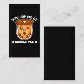 Kawaii Bubble Tea Lover Visitekaartje (Voorkant / Achterkant)