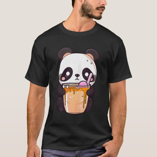 Kawaii Bubble Tea Panda Boba-Tea Japans T-shirt (Voorkant)