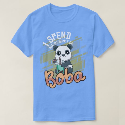 Kawaii Bubble Tea Panda Funny Boba Tea 1200 T-shirt (Design voorkant)