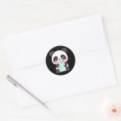 Kawaii Bubble Tea Panda Grappige Boba-thee Japans Ronde Sticker (Envelop)