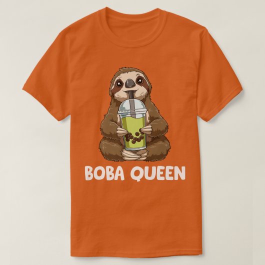Kawaii Bubble Tea Queen - Sloth Boba Tea 1202 T-shirt (Design voorkant)