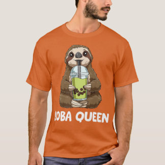 Kawaii Bubble Tea Queen - Sloth Boba Tea 1202 T-shirt