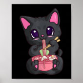 Kawaii Bubble Tea's for Women Boba Maneki Neko Cat Poster (Voorkant)